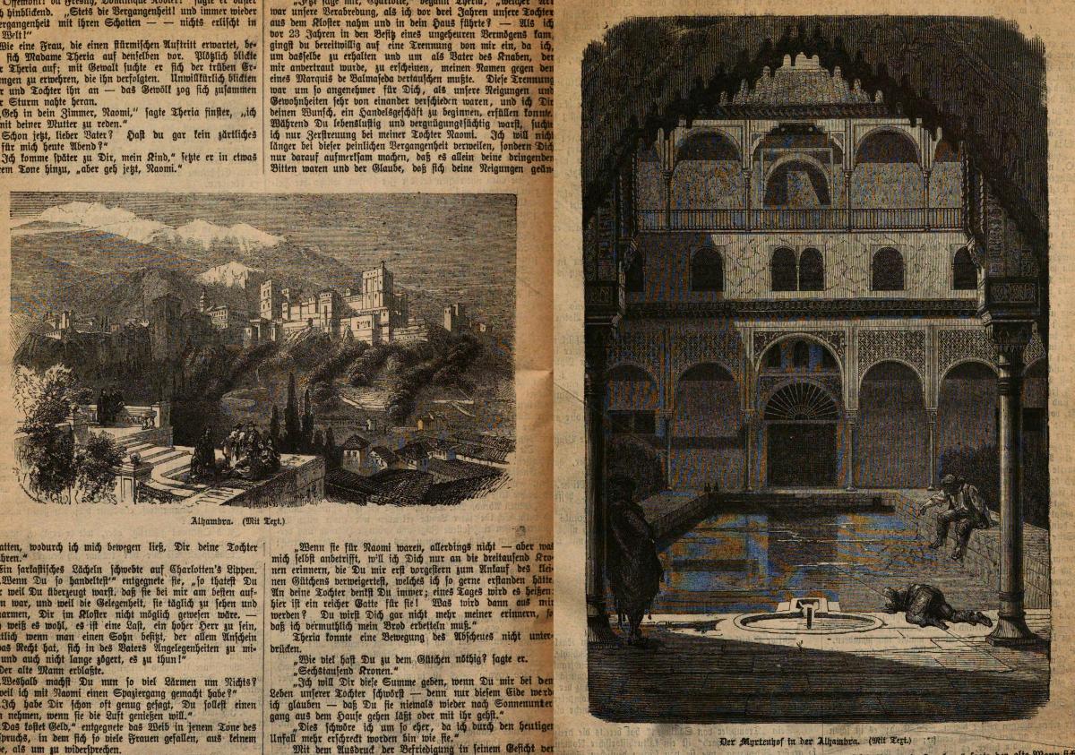 Alhambra Granada / Illustr Münchener Wochenblatt 1876 ©MDZ