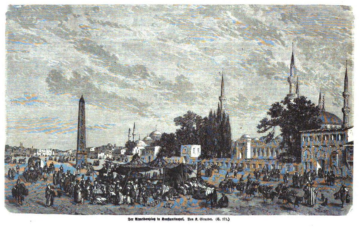 Det Atmeidanplatz in Konstantinopel. K. Girardet. Über Land und Meer Dezember 1866 / ©MDZ