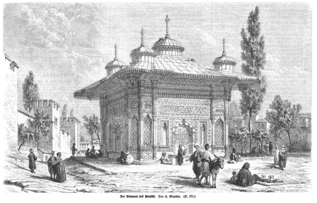 Der Brunnen des Serails. K. Girardet. Über Land und Meer Dezember 1866 / ©MDZ