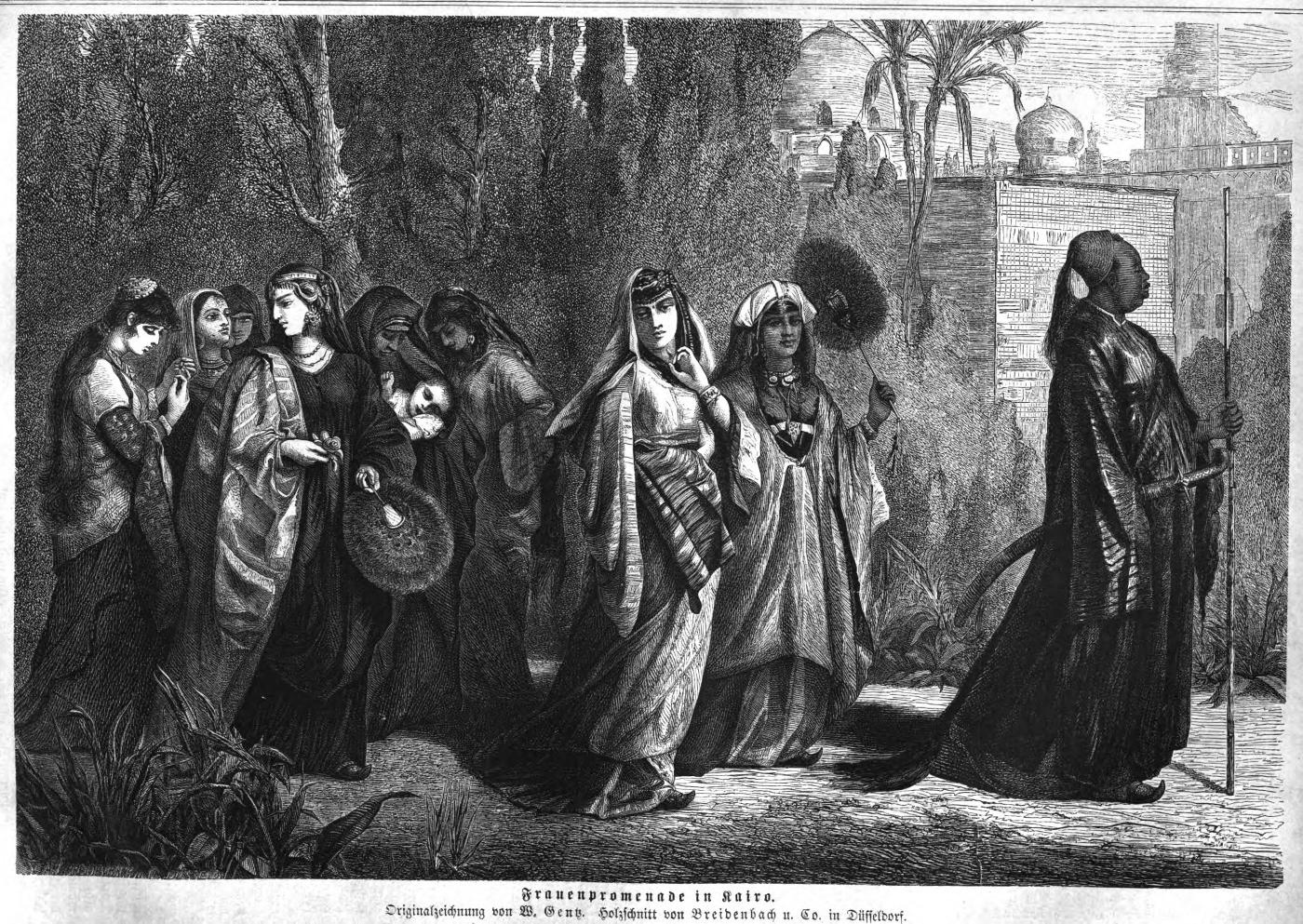 "Frauenpromenade in Kairo" Gartenlaube Nr 41 1867 W Gentz ©ANNO / ÖNB
